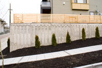 Image 6 of concrete architectural inset style retaining wall installed by Foundation Specialists concrete contractor in Washington State