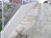 Image 5 of concrete architectural city specified style retaining wall installed by Foundation Specialists concrete contractor in Washington State