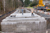 Image 1 of concrete water detention vault installed by Foundation Specialists concrete contractor in Washington State